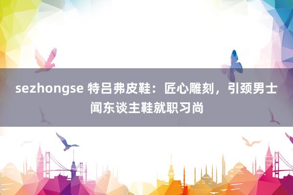 sezhongse 特吕弗皮鞋：匠心雕刻，引颈男士闻东谈主鞋就职习尚