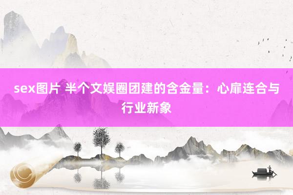 sex图片 半个文娱圈团建的含金量：心扉连合与行业新象