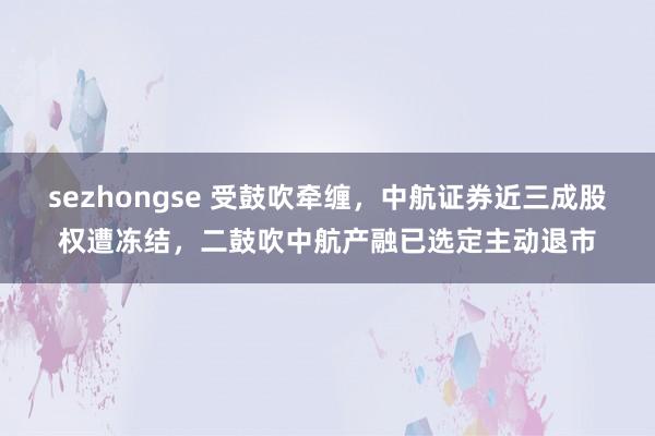 sezhongse 受鼓吹牵缠，中航证券近三成股权遭冻结，二鼓吹中航产融已选定主动退市