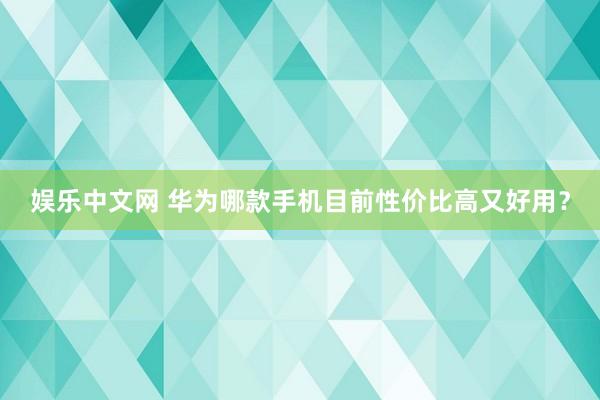 娱乐中文网 华为哪款手机目前性价比高又好用？