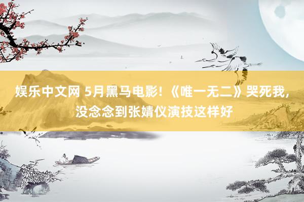 娱乐中文网 5月黑马电影! 《唯一无二》哭死我， 没念念到张婧仪演技这样好