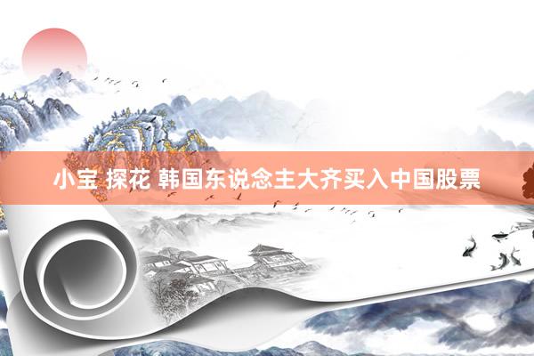 小宝 探花 韩国东说念主大齐买入中国股票